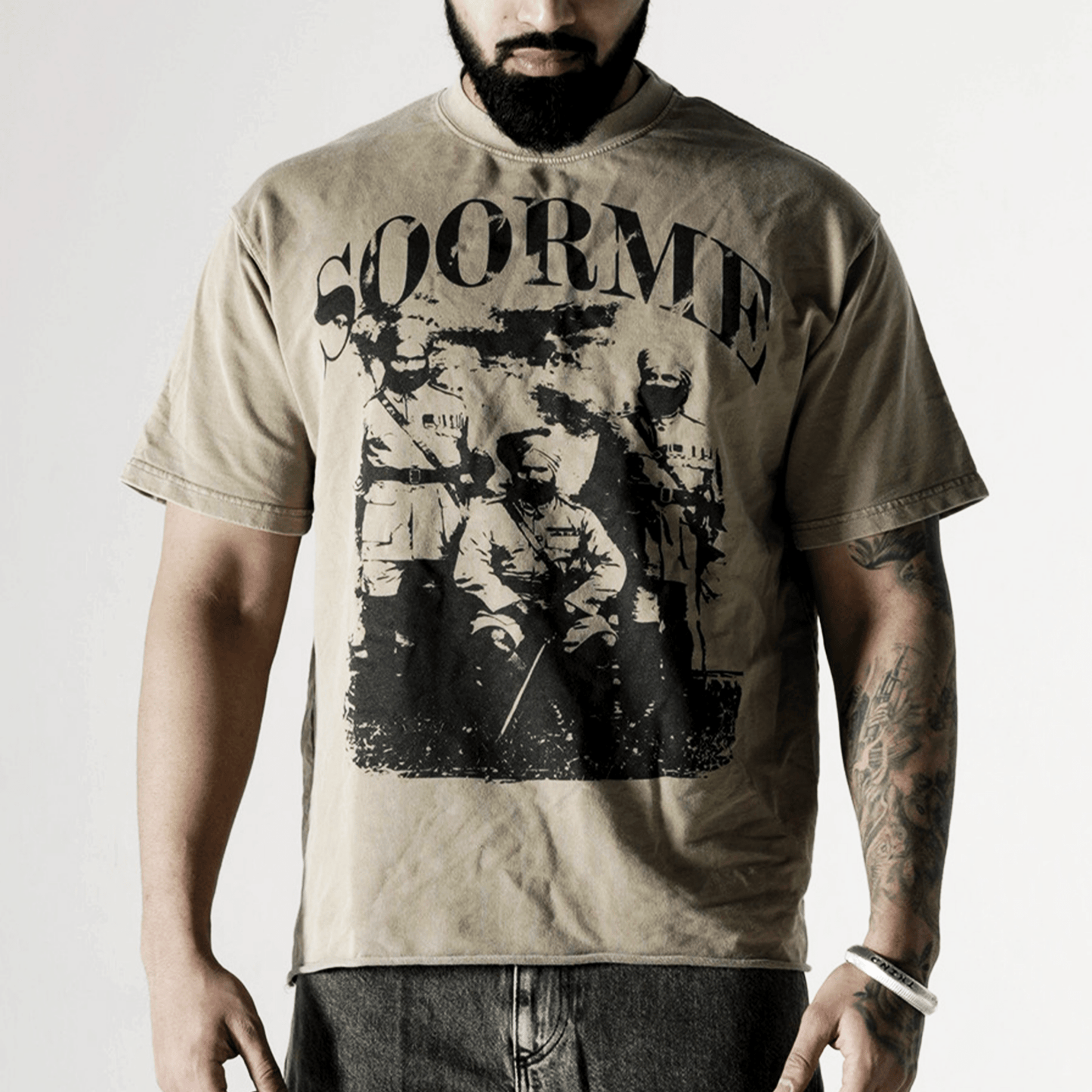 SOORME OVERSIZED T-SHIRT KHAKHI - Drip by Rage