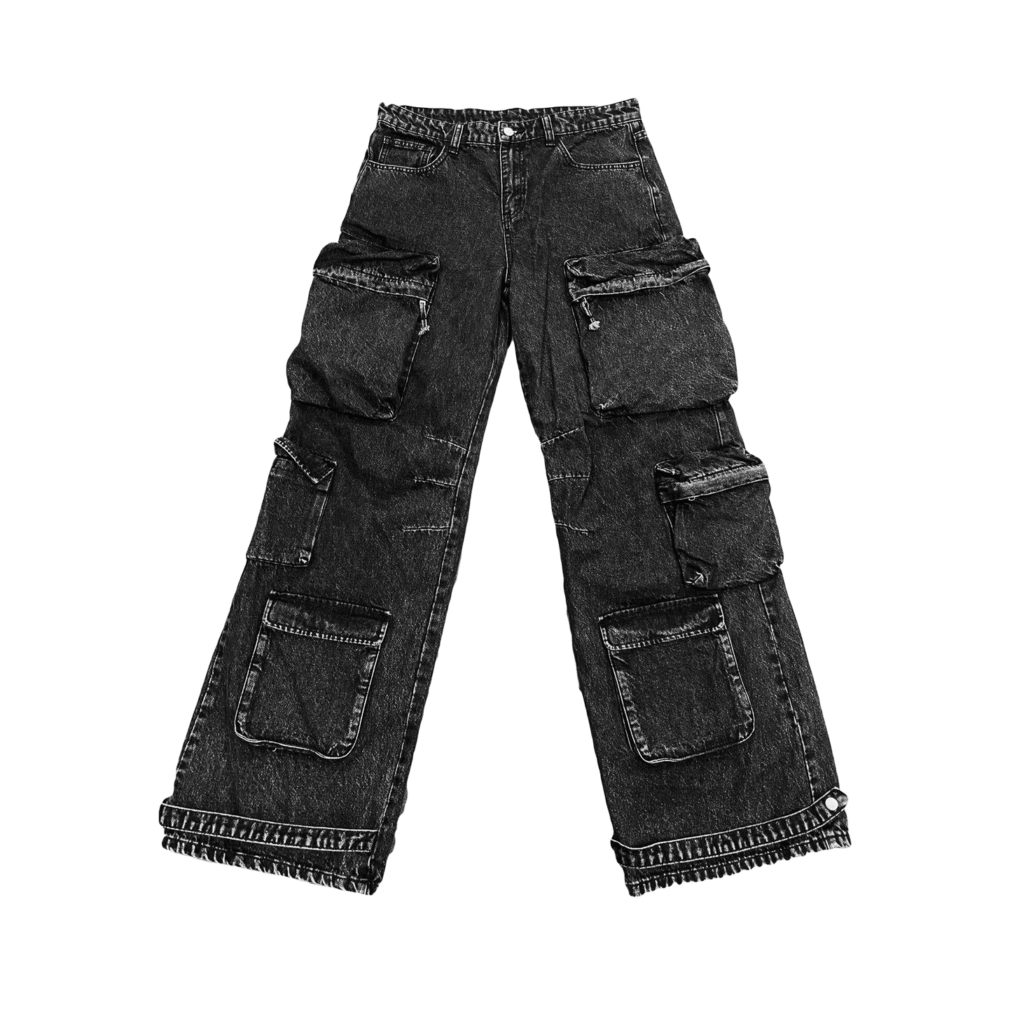 STONE WASHED CARGO DENIM - Drip by Rage