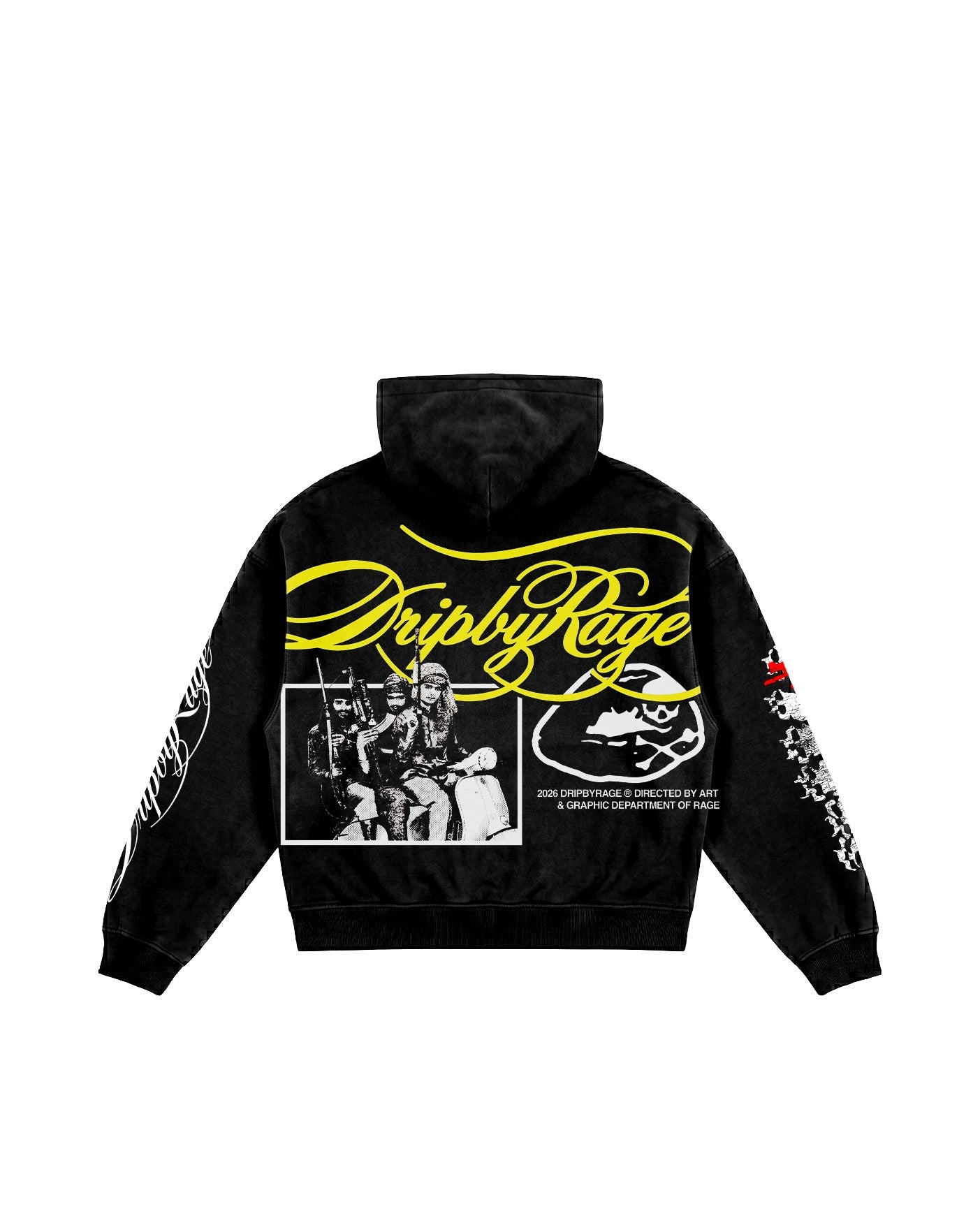 STREET FURY OVERSIZED FADED HOODIE - Drip by Rage