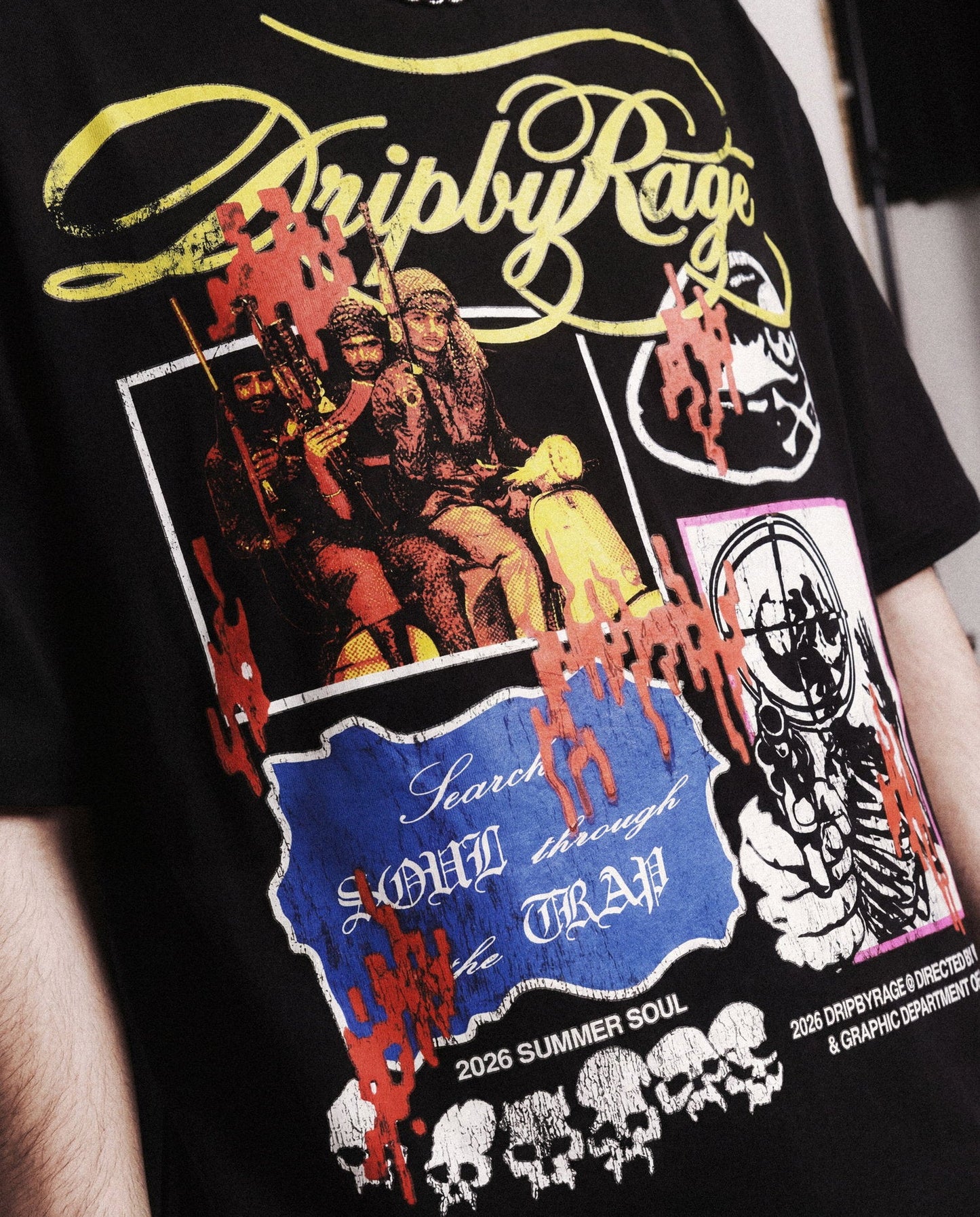 STREET FURY SEAMS T-SHIRT - Drip by Rage