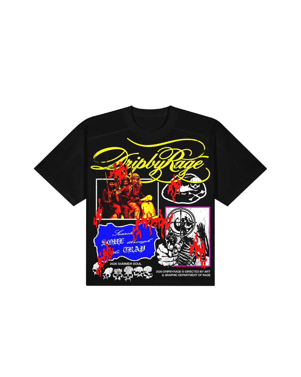 STREET FURY SEAMS T-SHIRT - Drip by Rage