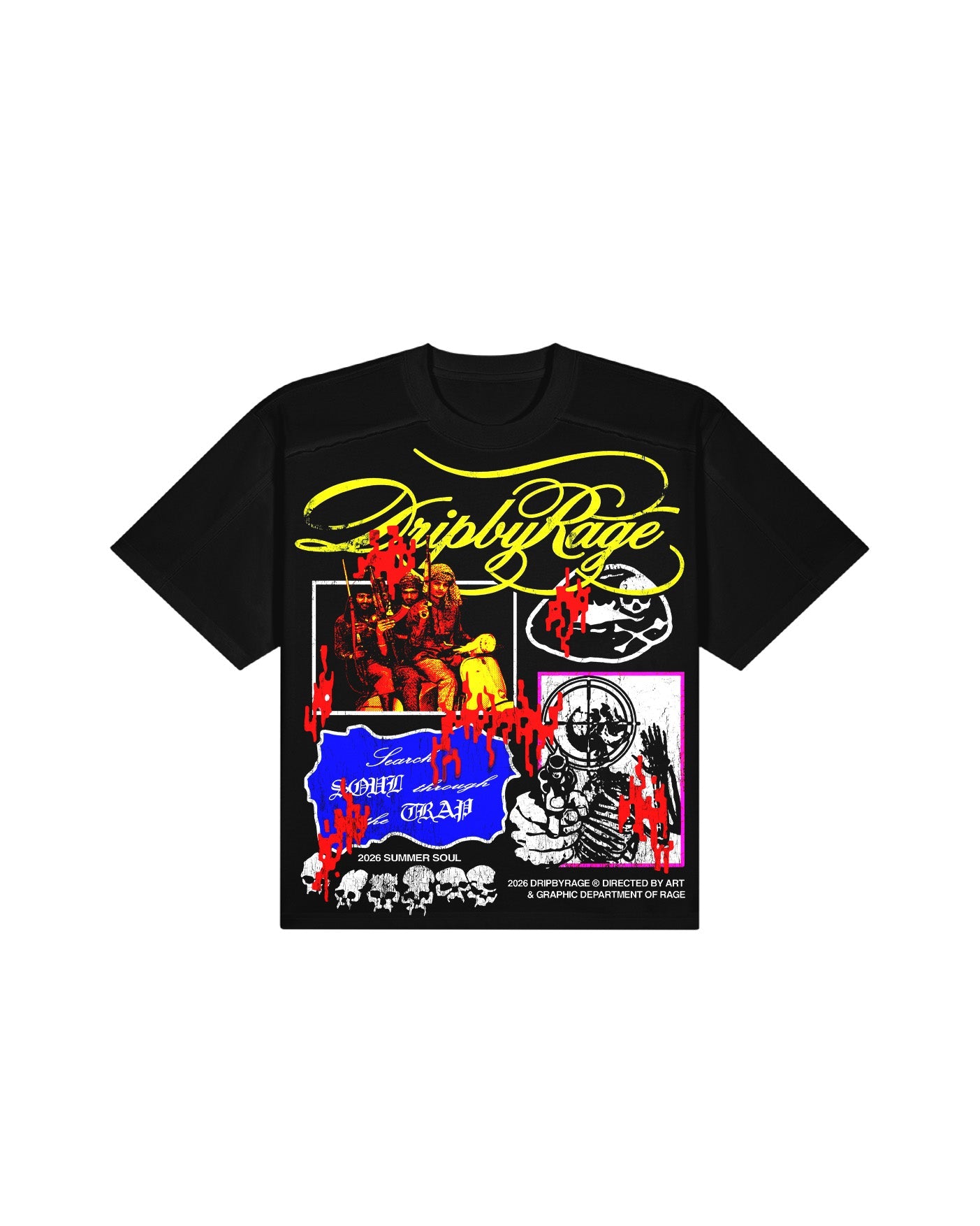STREET FURY SEAMS T-SHIRT - Drip by Rage