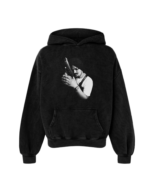 THE GOAT OVERSIZED FADED HOODIE BLACK - Drip by Rage