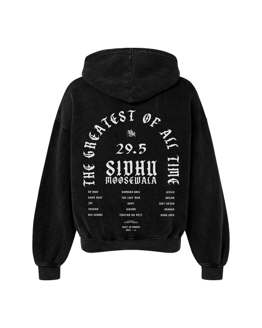 THE GOAT OVERSIZED FADED HOODIE BLACK - Drip by Rage