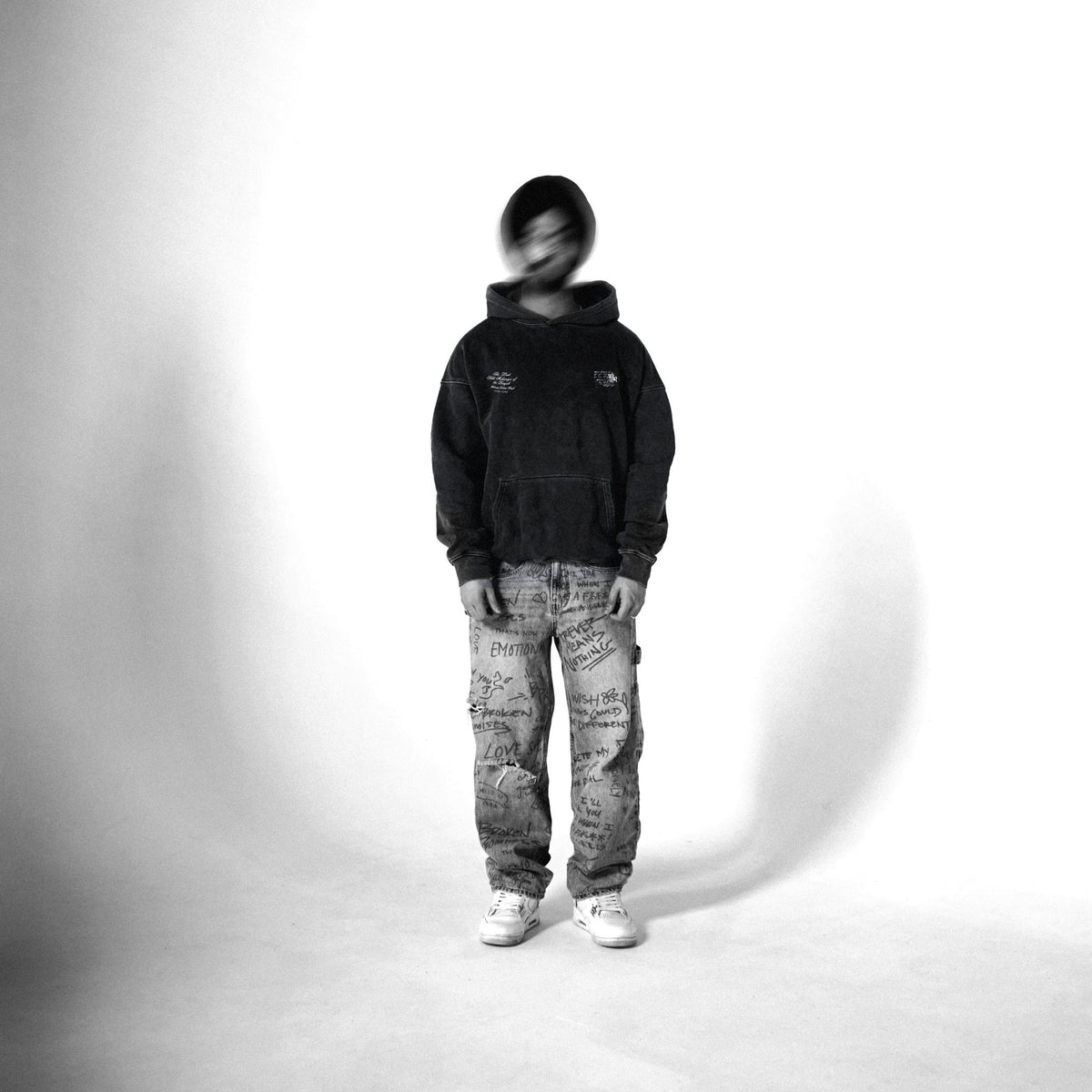 THE LAST KING OVERSIZED FADED HOODIE BLACK - Drip by Rage