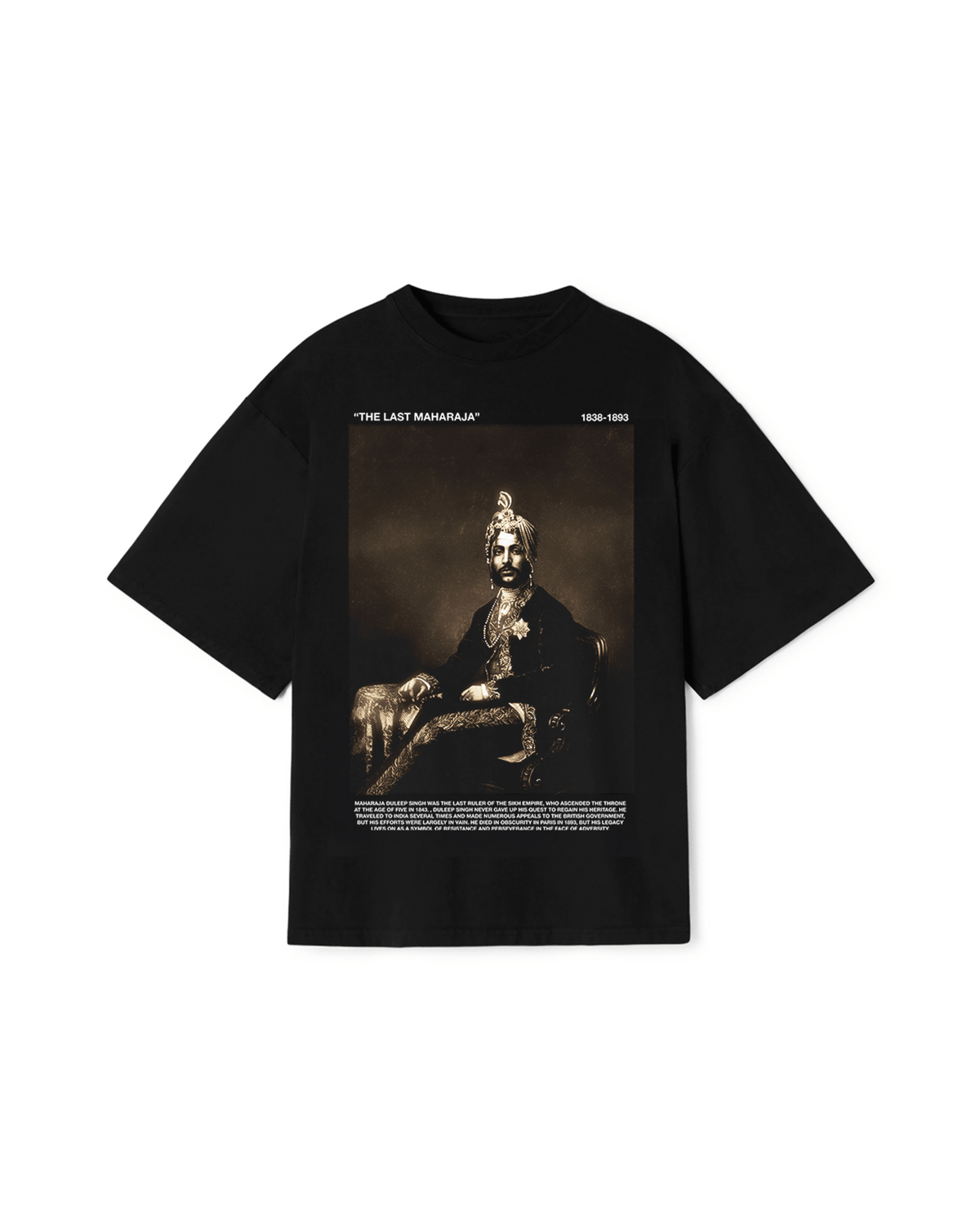 THE LAST MAHARAJA T-SHIRT BLACK - Drip by Rage