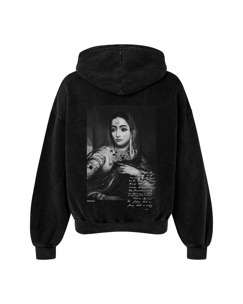 THE LAST QUEEN OVERSIZED FADED HOODIE BLACK - Drip by Rage