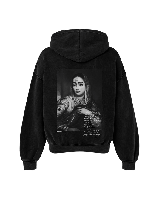 THE LAST QUEEN OVERSIZED FADED HOODIE BLACK - Drip by Rage