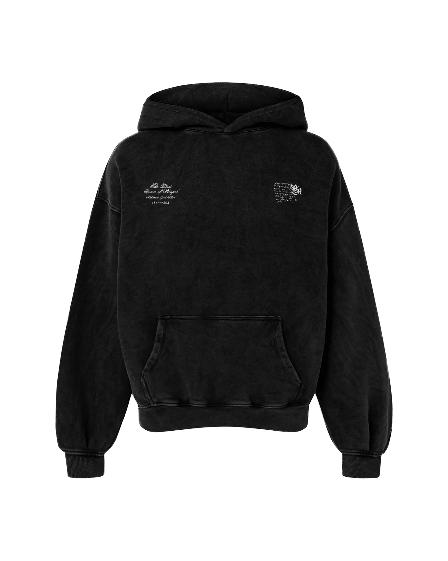 THE LAST QUEEN OVERSIZED FADED HOODIE BLACK - Drip by Rage
