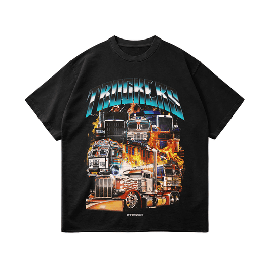 TRUCKERS OVERSIZED FADED T-SHIRT - Drip by Rage