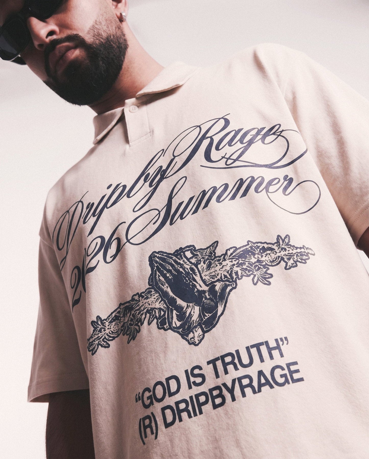 TRUTH OVERSIZED POLO T-SHIRT - Drip by Rage