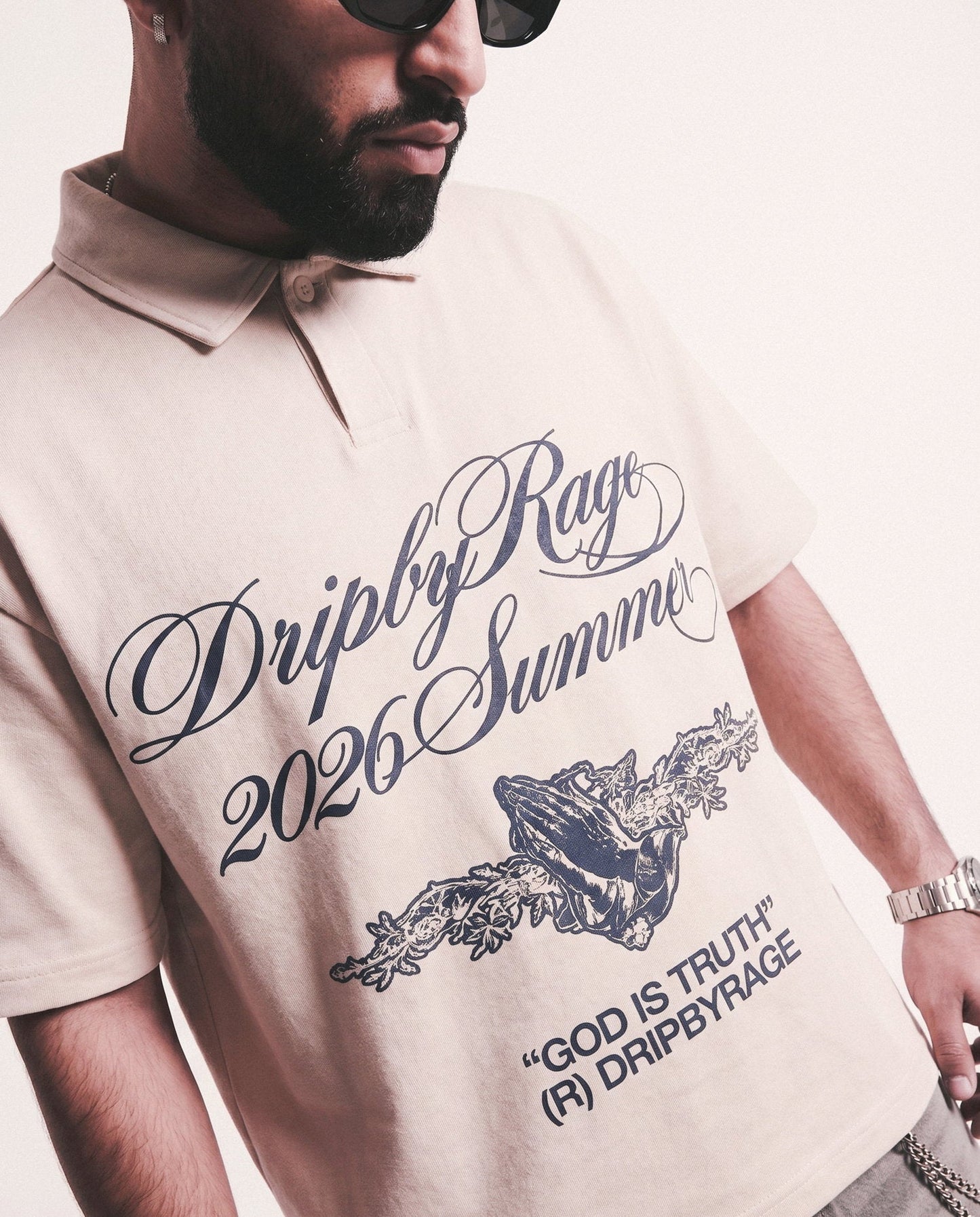 TRUTH OVERSIZED POLO T-SHIRT - Drip by Rage