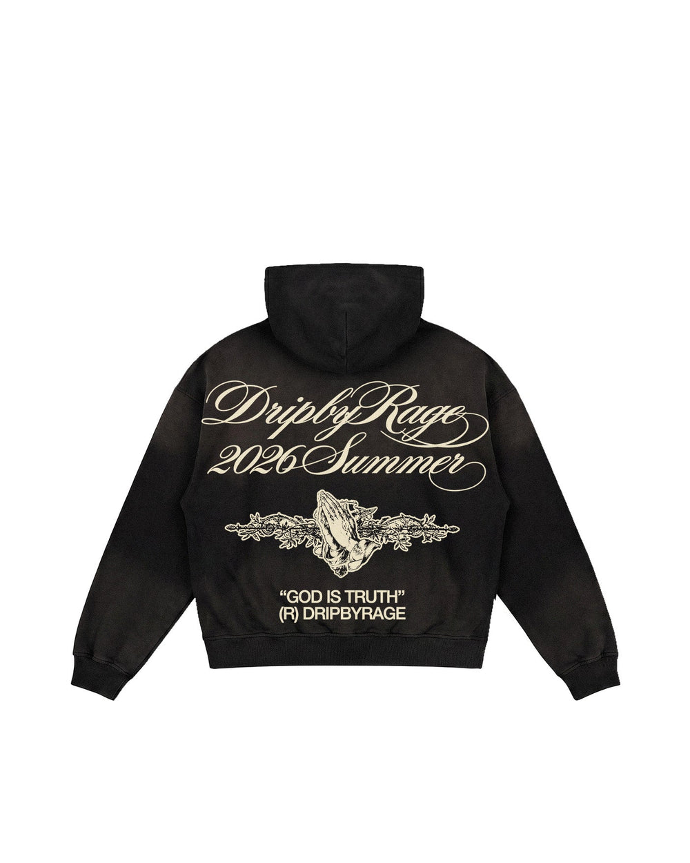 TRUTH OVERSIZED WASHED HOODIE - Drip by Rage