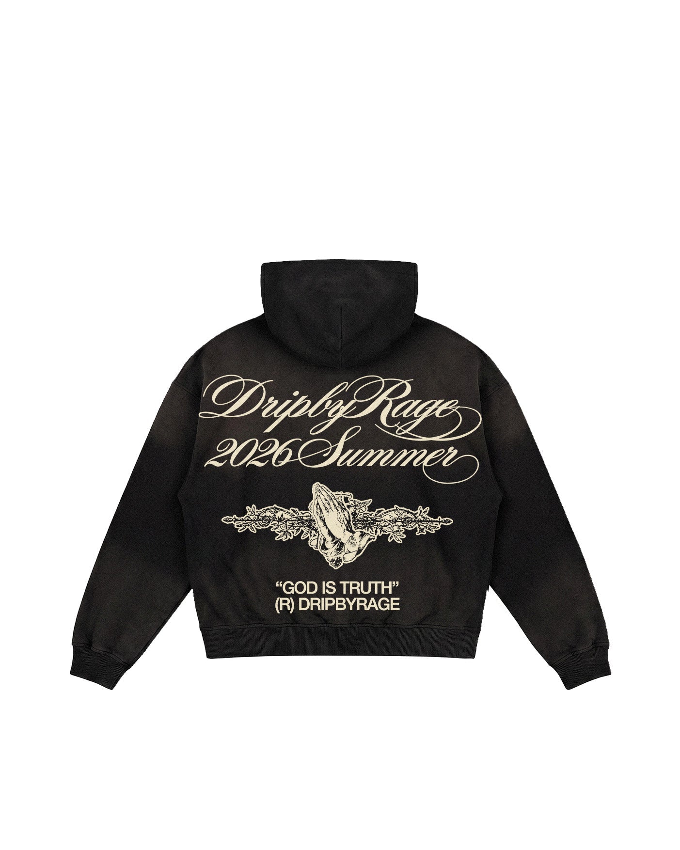 TRUTH OVERSIZED WASHED HOODIE - Drip by Rage