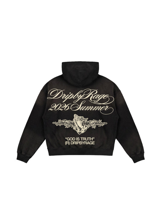 TRUTH OVERSIZED WASHED HOODIE - Drip by Rage