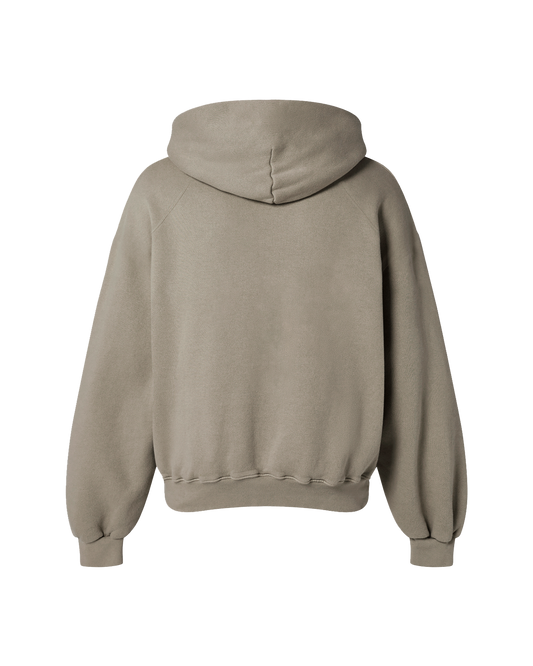 CAMEL OVERSIZED FLEECE HOODIE