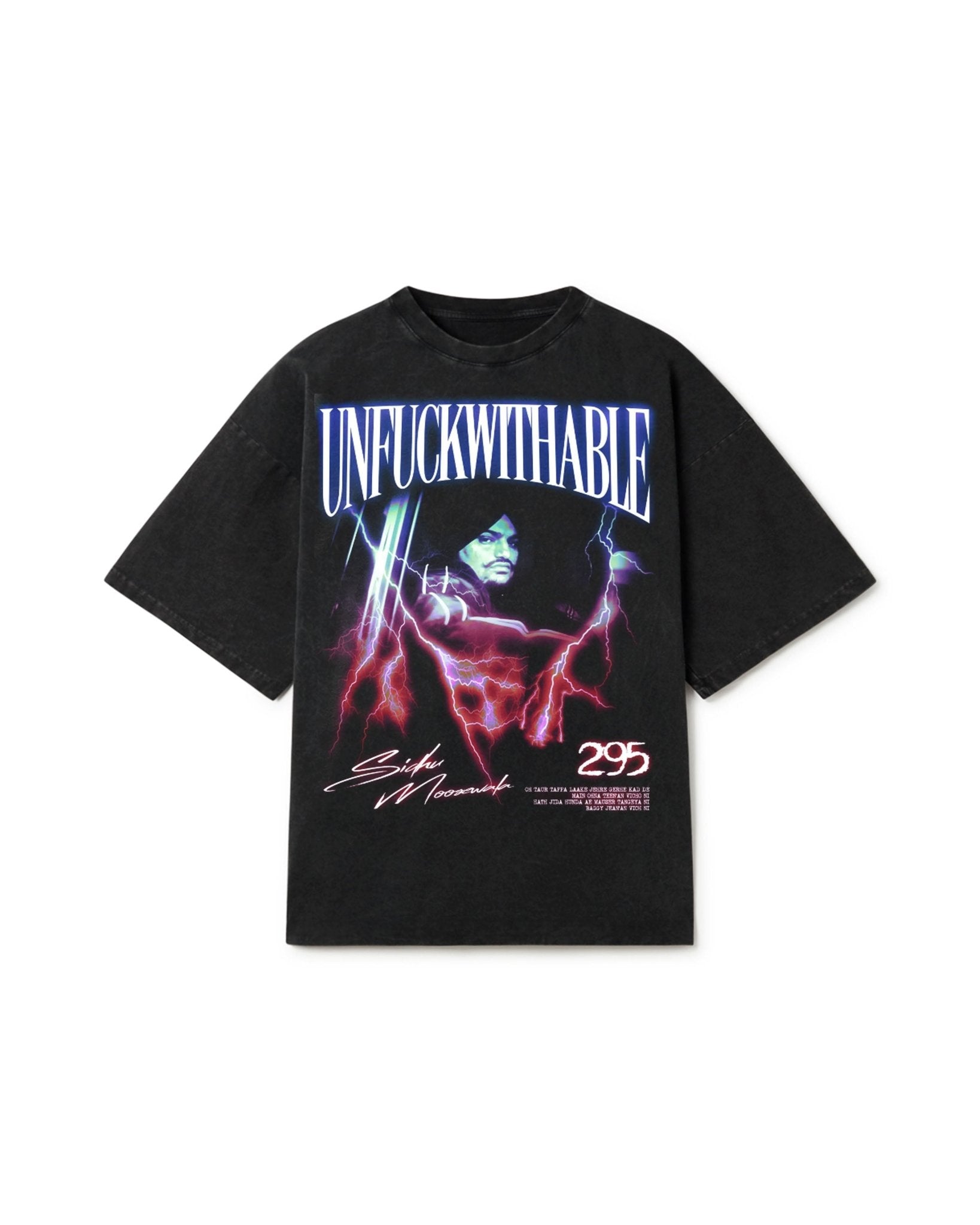 UNFUCKWITHABLE OVERSIZED FADED T-SHIRT BLACK - Drip by Rage
