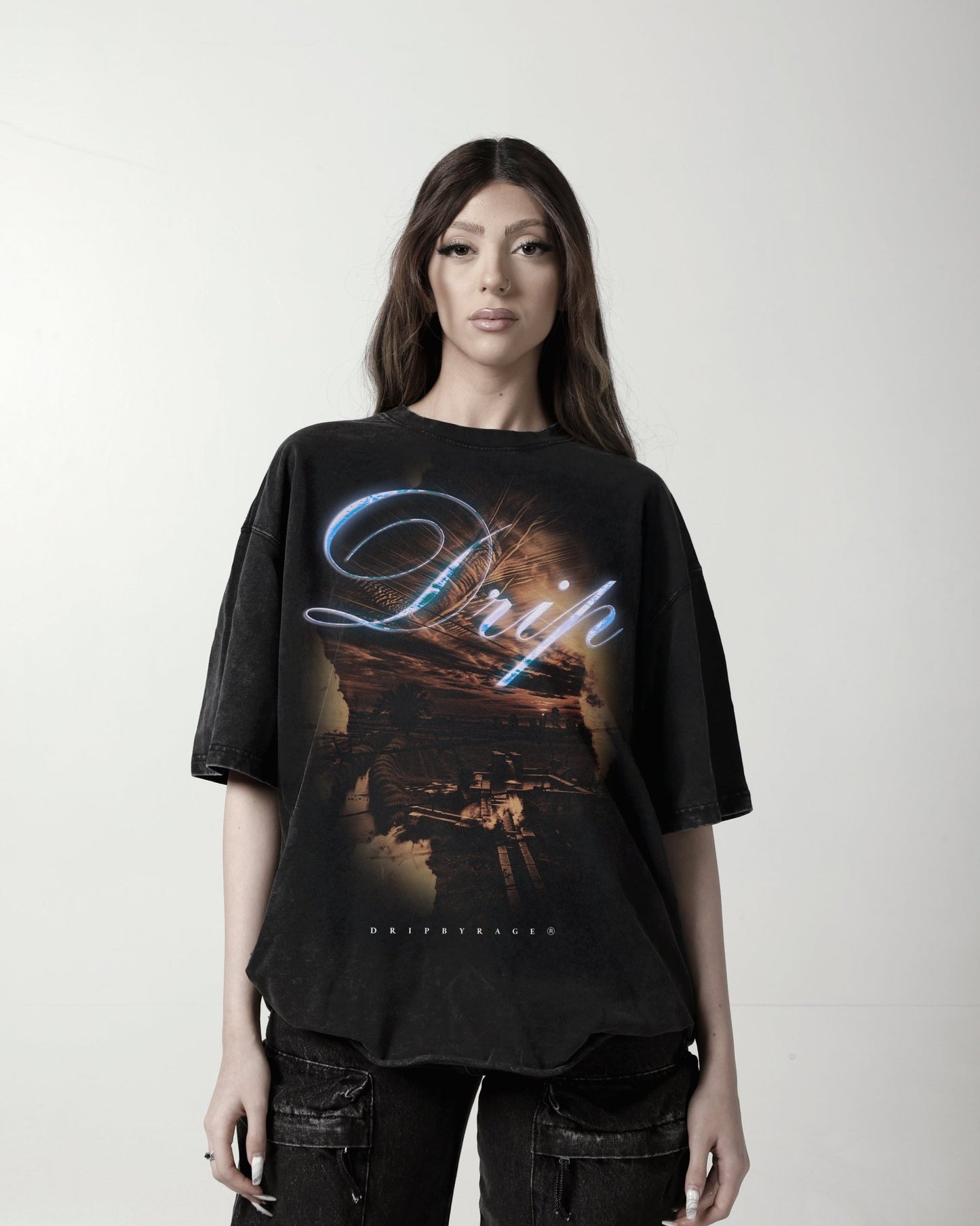 VILLAGE FADED T-SHIRT - Drip by Rage
