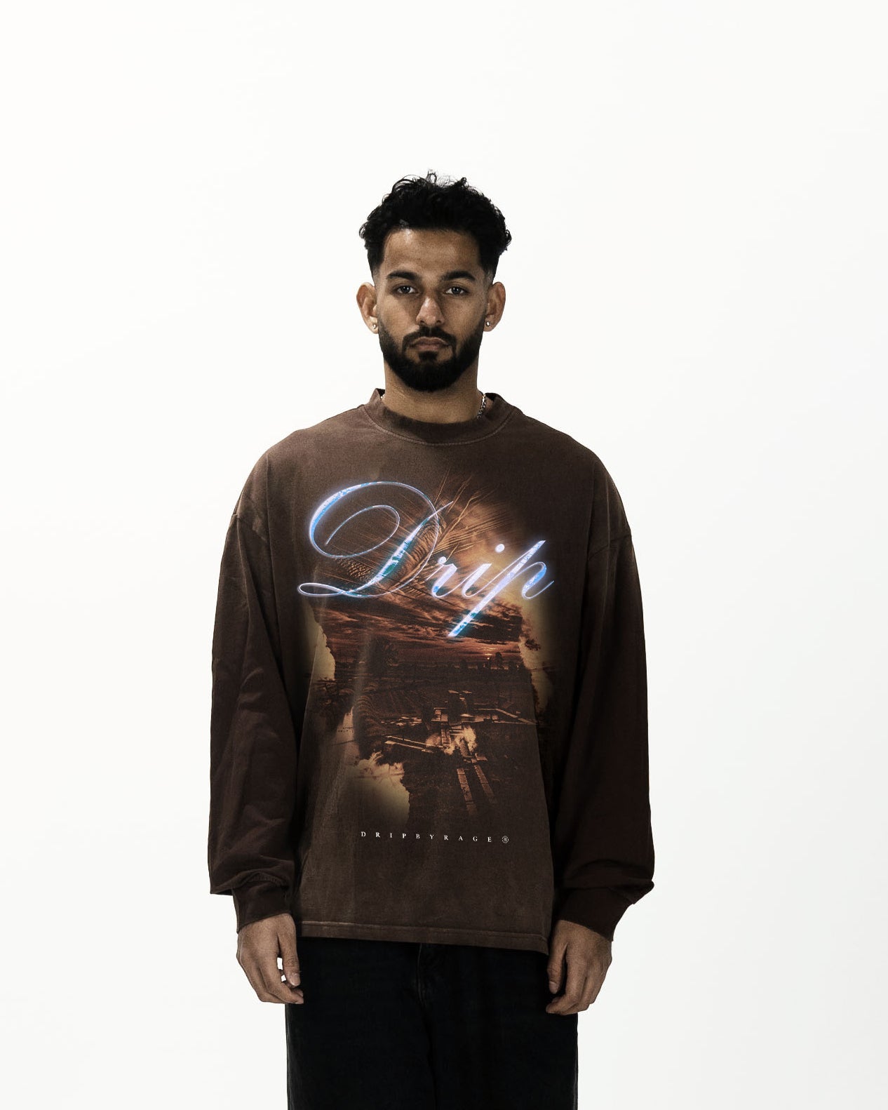 VILLAGE OVERSIZED FADED LONG SLEEVE - Drip by Rage