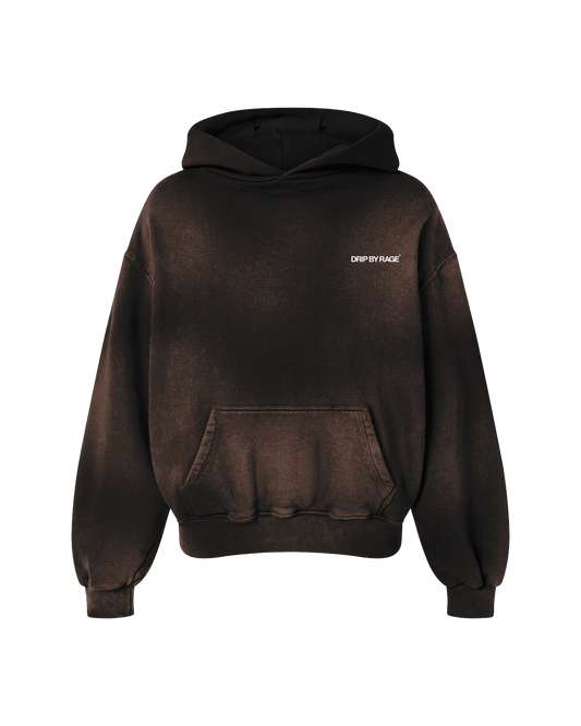 VINTAGE BURGUNDY FADED OVERSIZED PREMIUM HOODIE - Drip by Rage