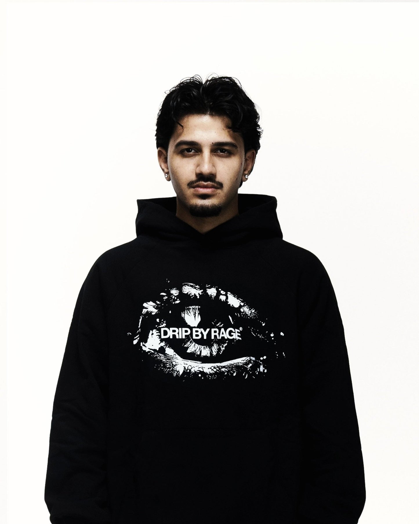 VISION OVERSIZED HOODIE BLACK - Drip by Rage