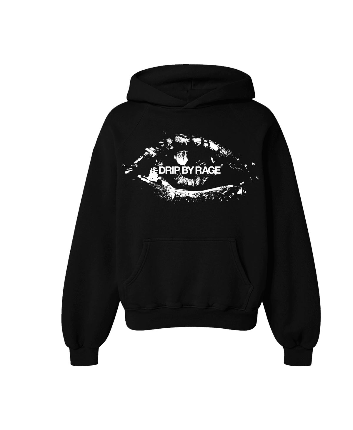 VISION OVERSIZED HOODIE BLACK - Drip by Rage