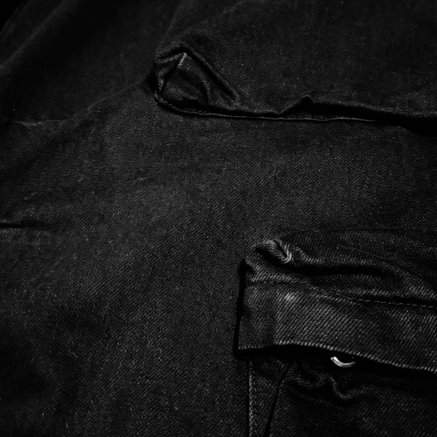 WASHED BLACK CARGO DENIM - Drip by Rage