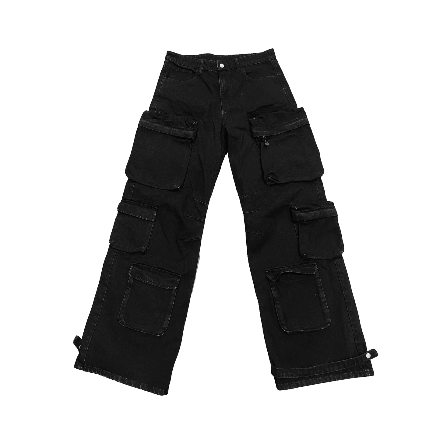 WASHED BLACK CARGO DENIM - Drip by Rage