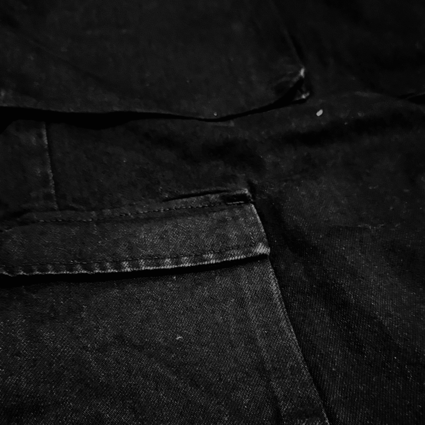 WASHED BLACK CARGO DENIM - Drip by Rage