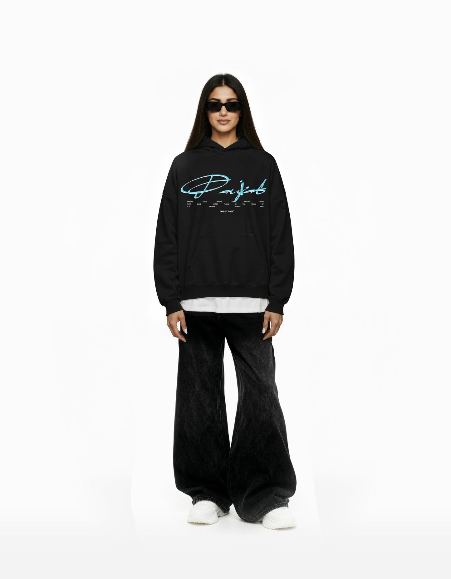 WATER OF PANJAB SUN FADED BOXY HOODIE - Drip by Rage