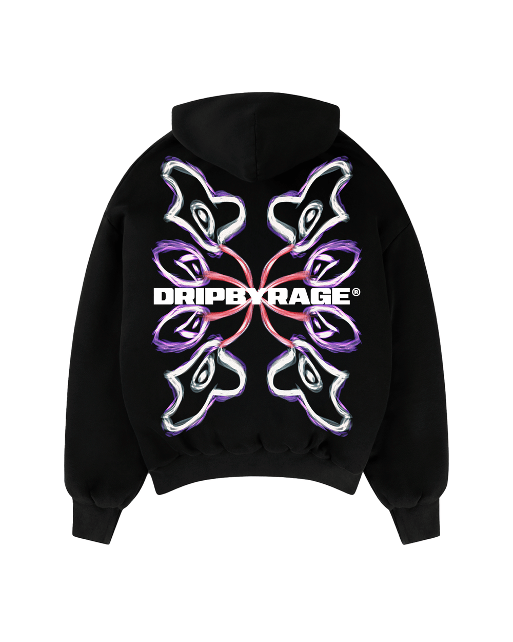 WINGS SUN FADED BOXY HOODIE - Drip by Rage