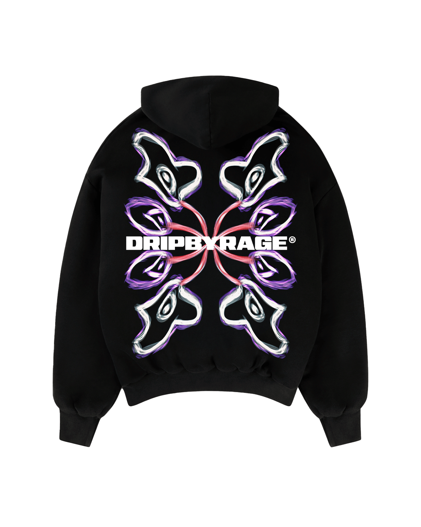 WINGS SUN FADED BOXY HOODIE - Drip by Rage