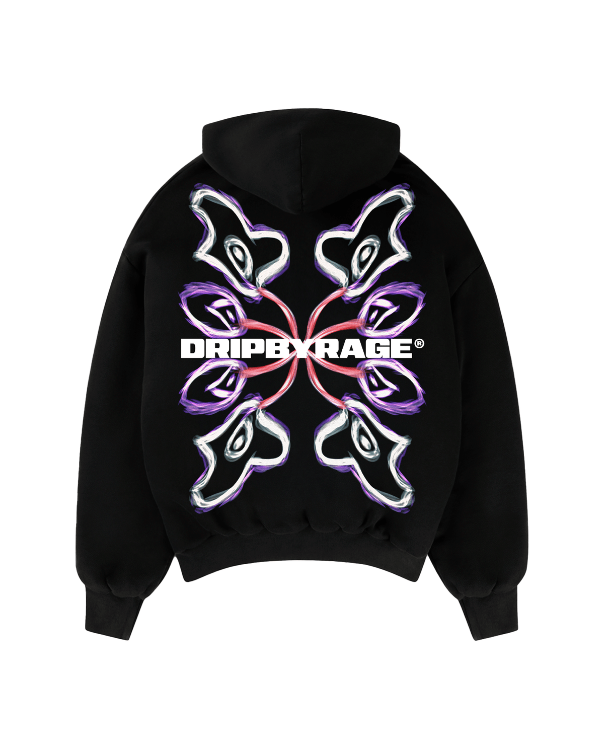 WINGS SUN FADED BOXY HOODIE - Drip by Rage