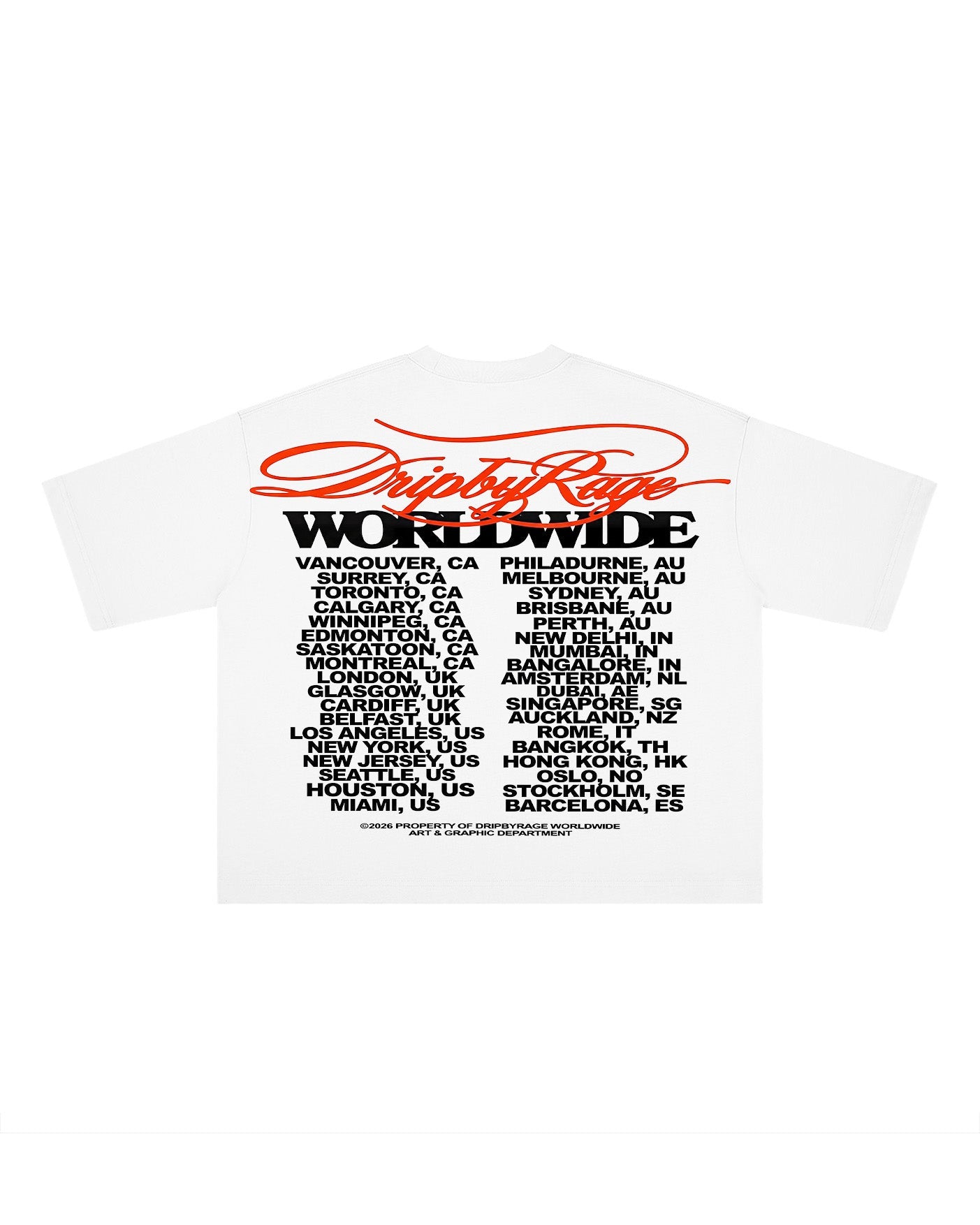 WORLDWIDE BOXY T-SHIRT - Drip by Rage