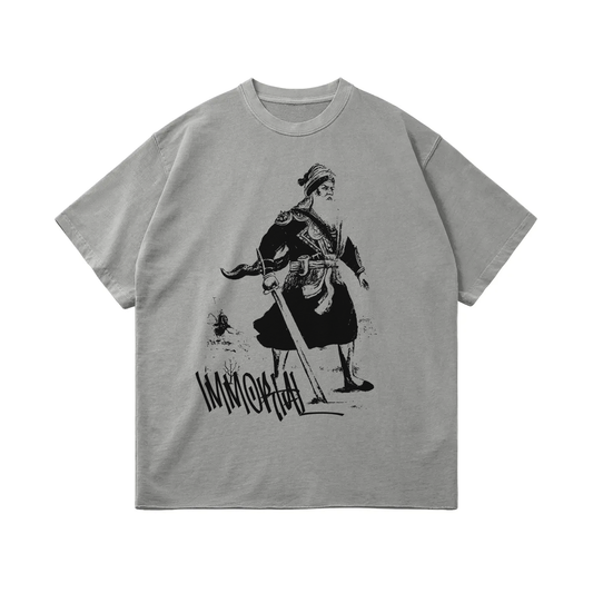 IMMORTAL OVERSIZED T-SHIRT FADED GREY